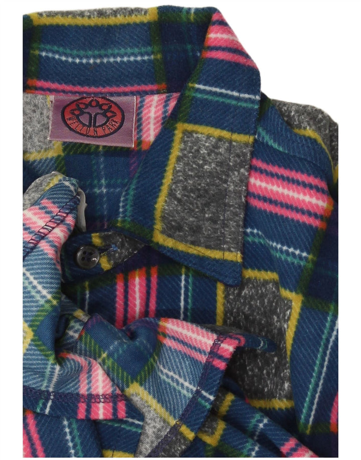 Vintage Mens Fleece Shirt Medium Multicoloured Geometric Polyester