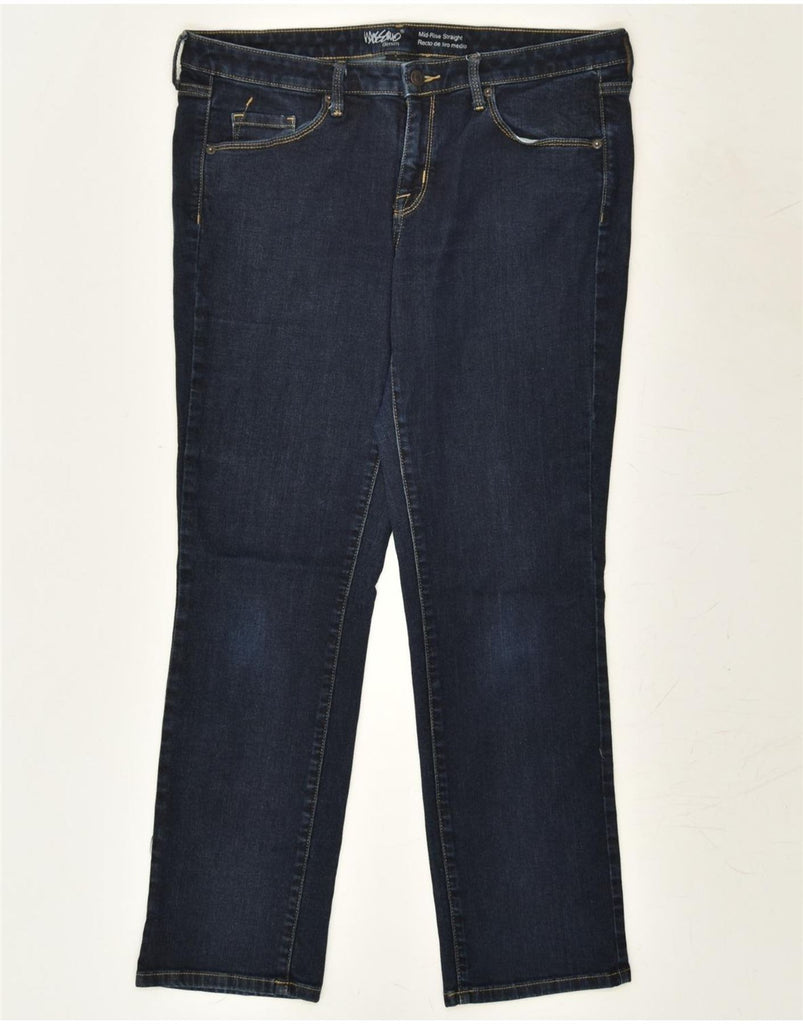 MOSSIMO Womens Mid Rise Straight Jeans W31 L29  Navy Blue Cotton | Vintage Mossimo | Thrift | Second-Hand Mossimo | Used Clothing | Messina Hembry 