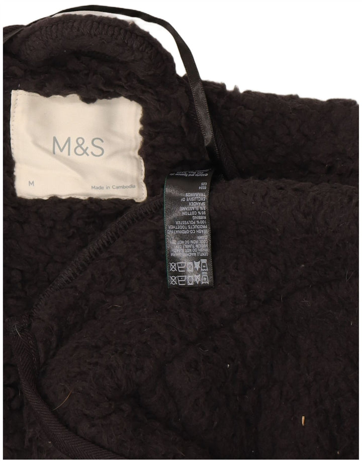 MARKS & SPENCER Womens Longline Cardigan Sweater UK 14 Medium Black