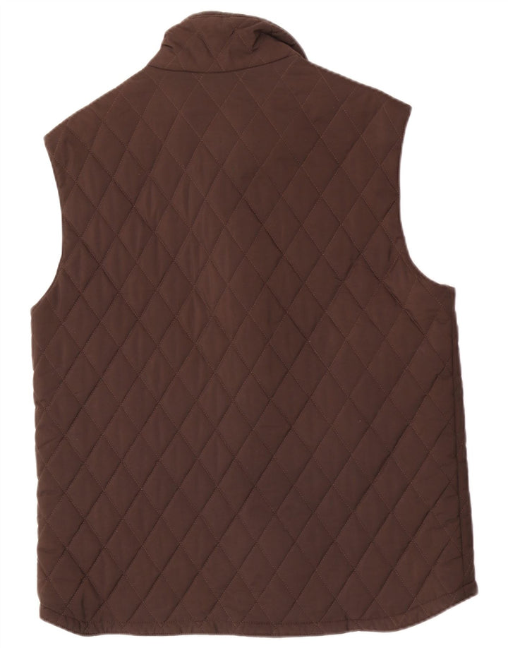 Arcadia Mens Quilted Gilet UK 38 Medium Brown