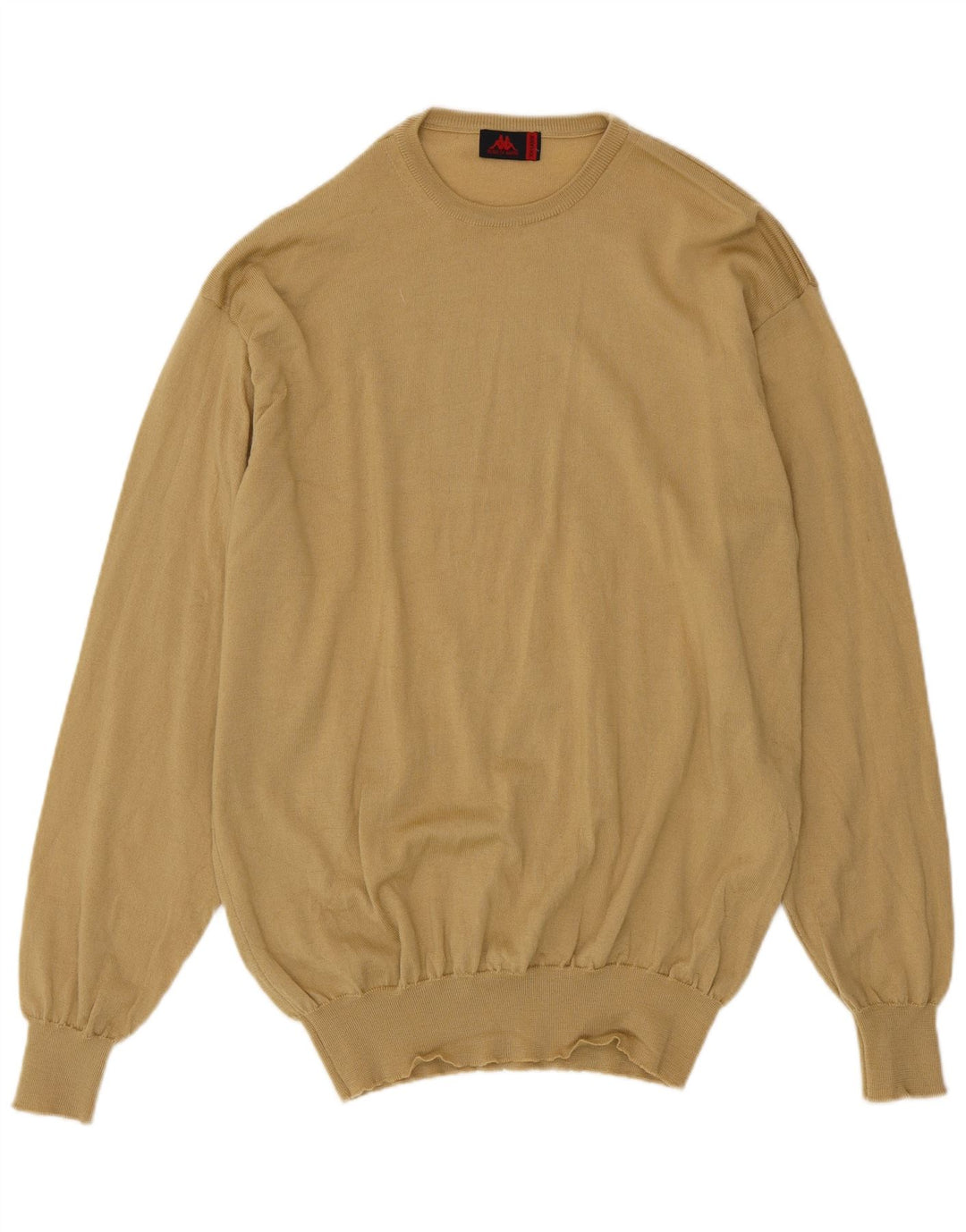 Kappa Mens Crew Neck Jumper Sweater 2XL Beige Virgin Wool