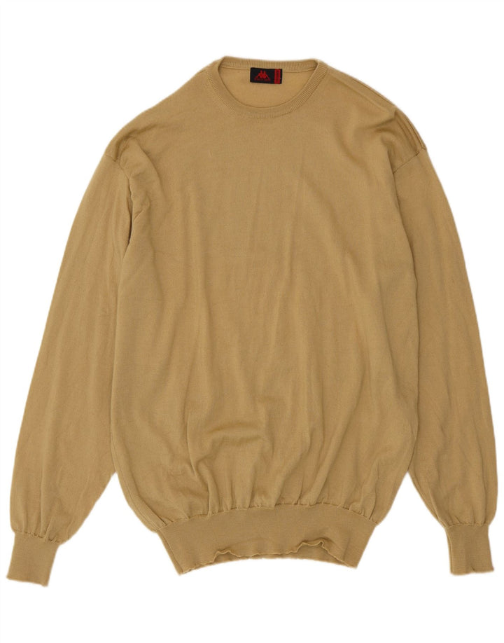 Kappa Mens Crew Neck Jumper Sweater 2XL Beige Virgin Wool