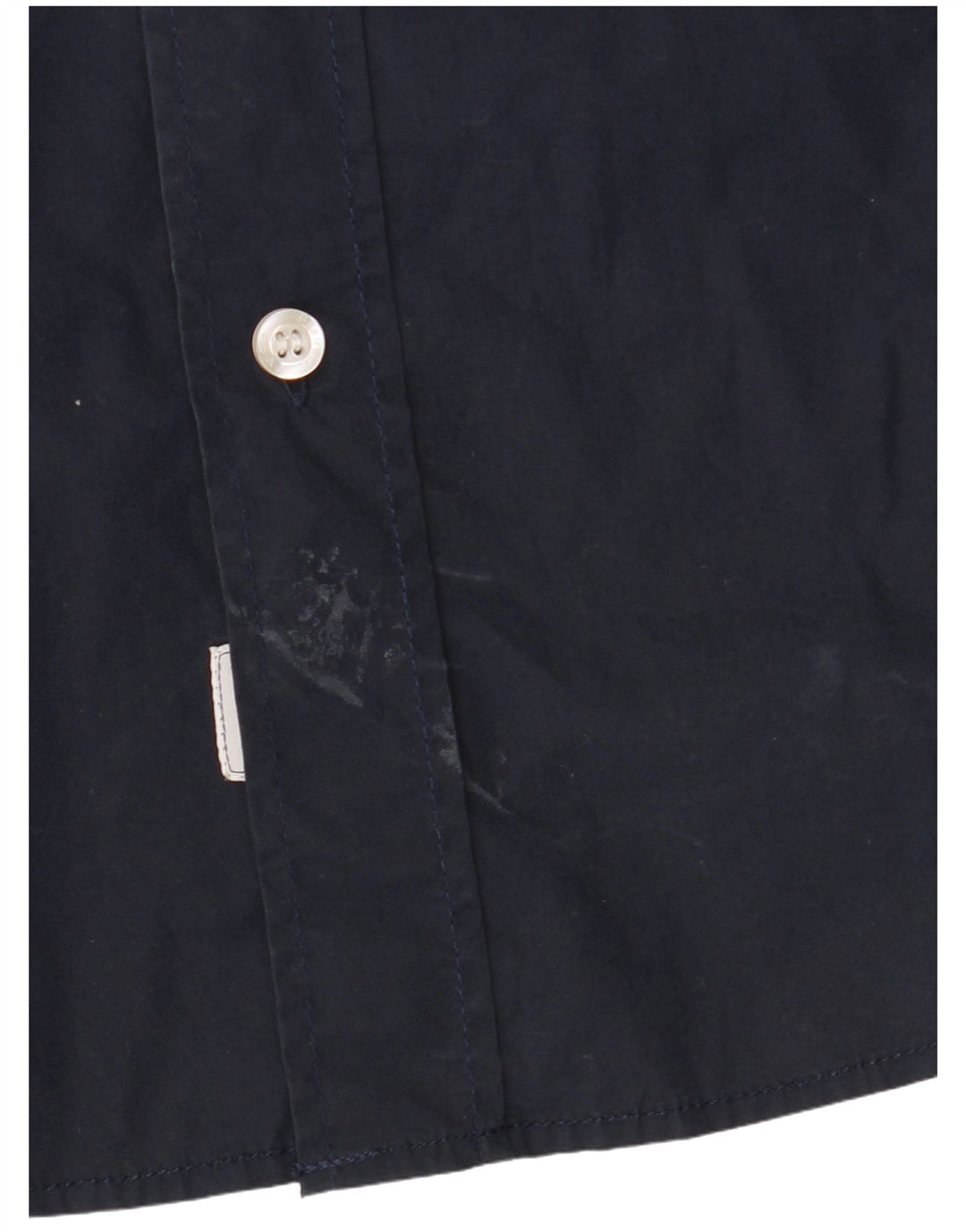 Blauer Mens Military Shirt Large Navy Blue Cotton