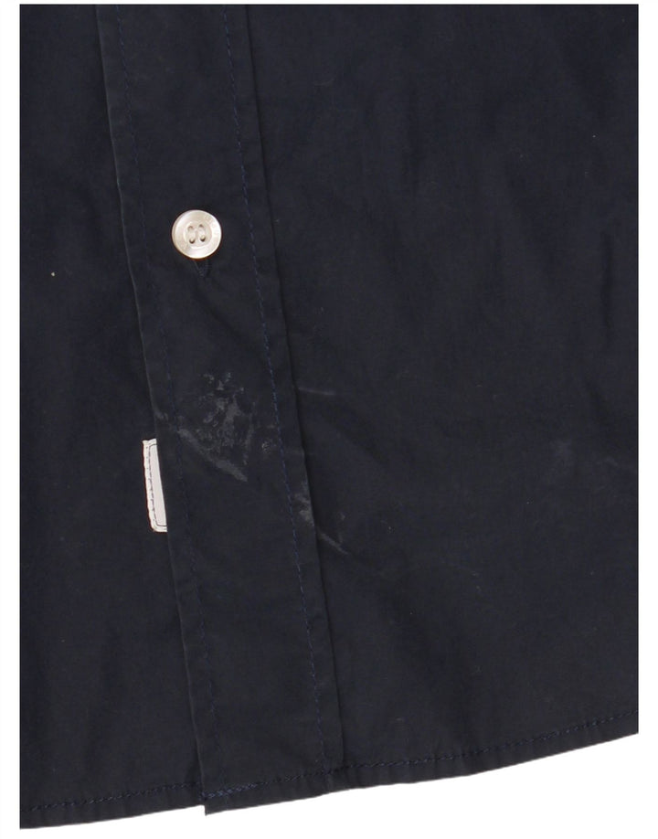 Blauer Mens Military Shirt Large Navy Blue Cotton