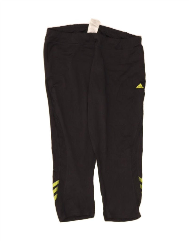 ADIDAS Womens Climalite Tracksuit Trousers UK 16/18 Large Black Polyester Vintage Adidas and Second-Hand Adidas from Messina Hembry 