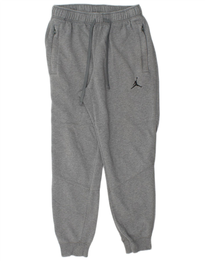 Jordan Mens Tracksuit Trousers Joggers Small  Grey Flecked Cotton