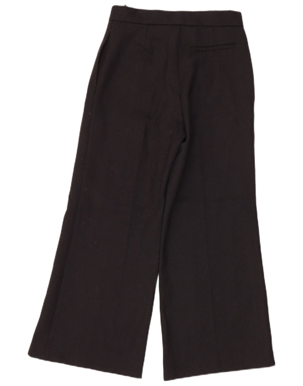 Cos Womens High Waist Wide Leg Casual Trousers W28 L28 Navy Blue Chevron