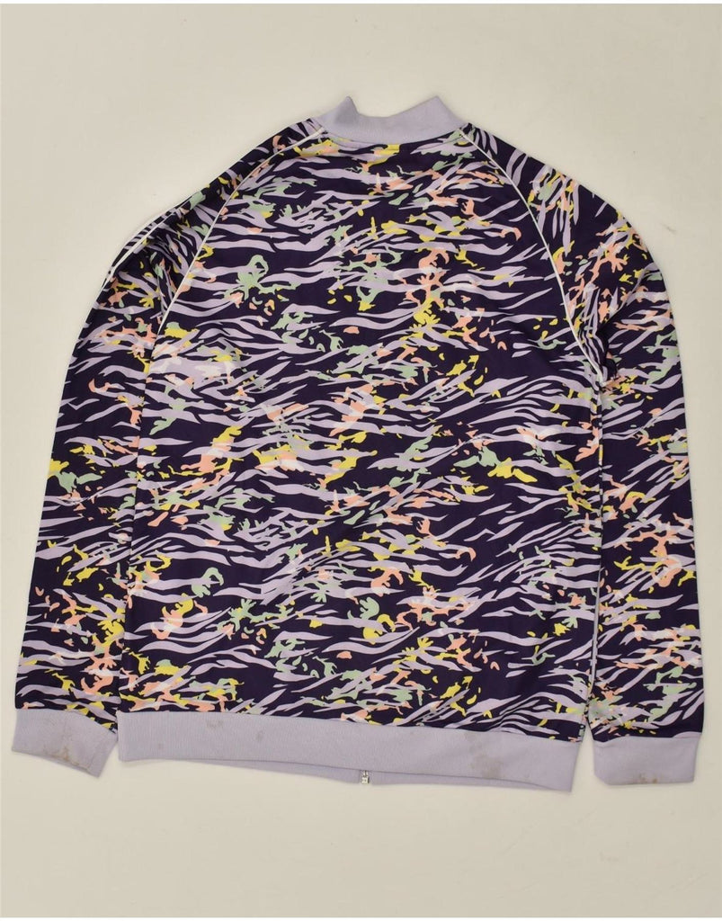 ADIDAS Girls Abstract Tracksuit Top Jacket 13-14 Years Large Purple Vintage Adidas and Second-Hand Adidas from Messina Hembry 