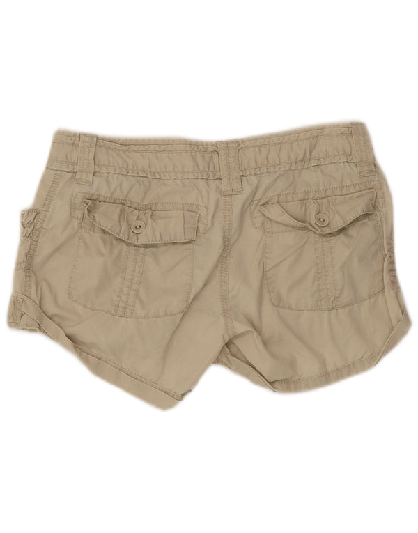 Roxy Womens Hot Pants UK 8 Small W32  Beige Cotton