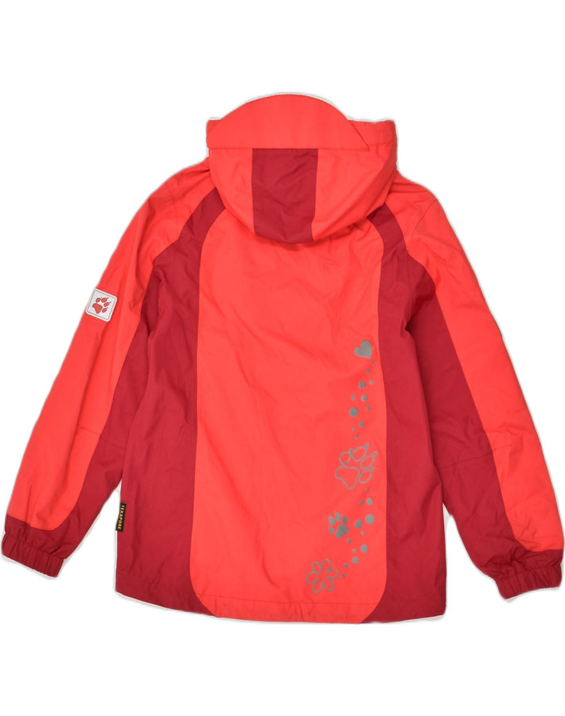 JACK WOLFSKIN Boys Hooded Windbreaker Jacket 8-9 Years Red Colourblock | Vintage Jack Wolfskin | Thrift | Second-Hand Jack Wolfskin | Used Clothing | Messina Hembry 