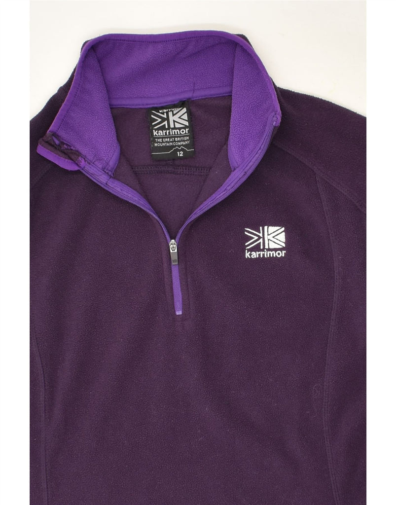 KARRIMOR Womens Fleece Jumper UK 12 Medium Purple Polyester | Vintage Karrimor | Thrift | Second-Hand Karrimor | Used Clothing | Messina Hembry 