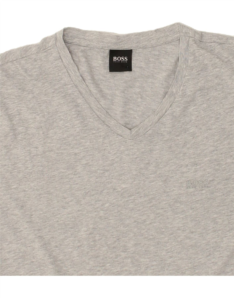 HUGO BOSS Mens T-Shirt Top Small Grey Cotton | Vintage Hugo Boss | Thrift | Second-Hand Hugo Boss | Used Clothing | Messina Hembry 