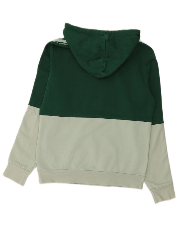 Adidas Womens Oversized Graphic Hoodie Jumper UK 10 Small Green Colourblock