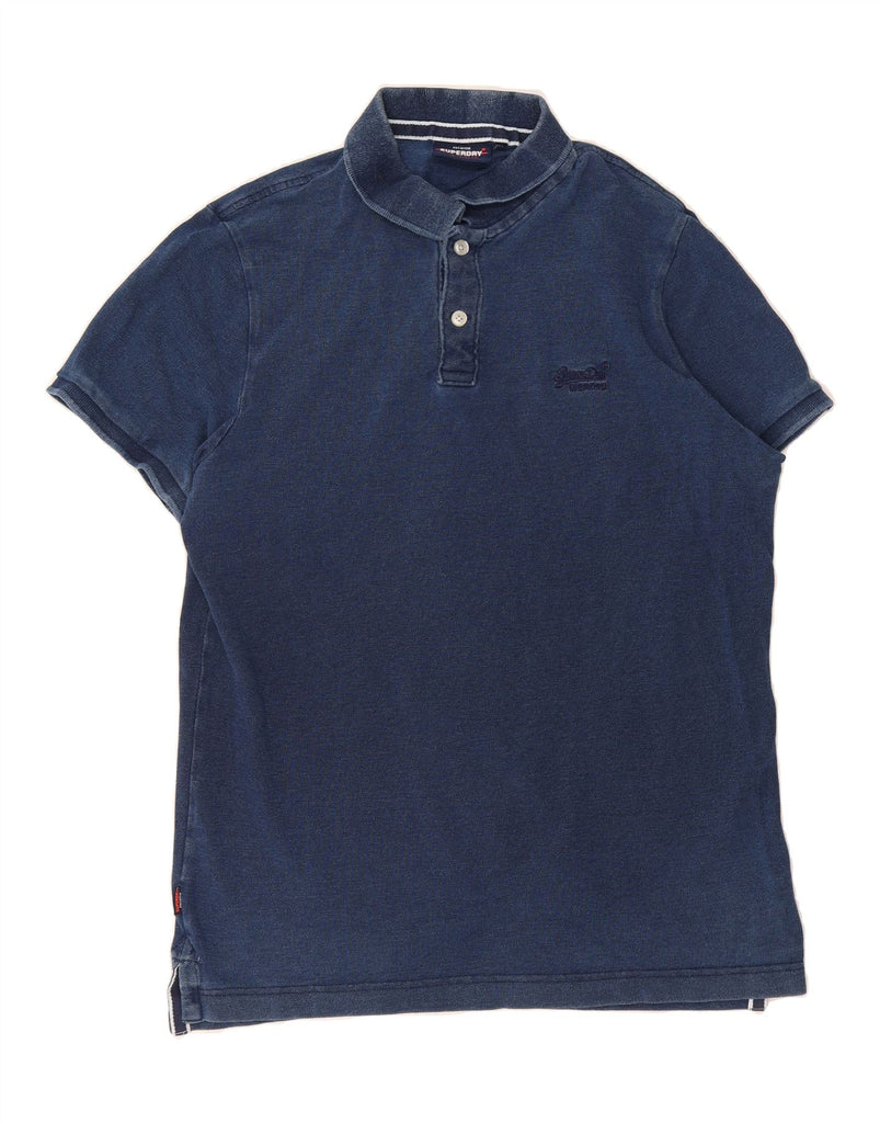 SUPERDRY Mens Polo Shirt 2XL Navy Blue Cotton Vintage Superdry and Second-Hand Superdry from Messina Hembry 