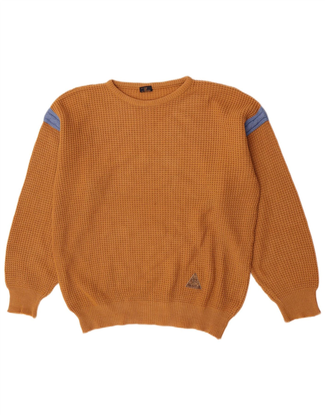 Claude De Pierre Mens Crew Neck Jumper Sweater Medium Brown Wool