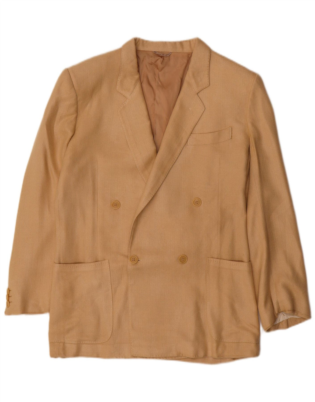 Vintage Mens Double Breasted Blazer Jacket IT 50 Large Beige