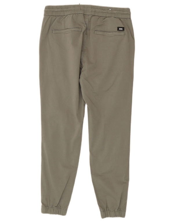 Zara Mens Joggers Chino Trousers Medium W31 L26 Green Cotton