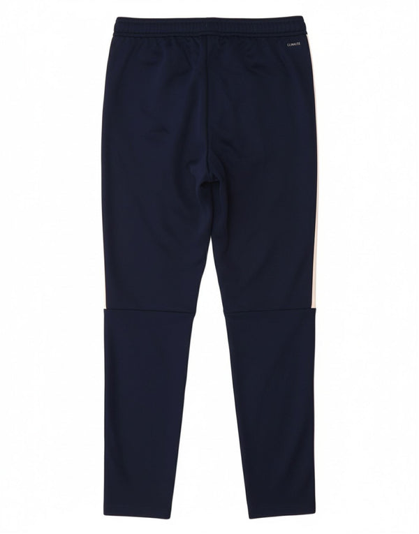 ADIDAS Boys Climalite Tracksuit Trousers 13-14 Years  Navy Blue Polyester
