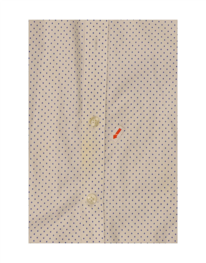 MICHAEL KORS Mens Shirt Medium White Spotted