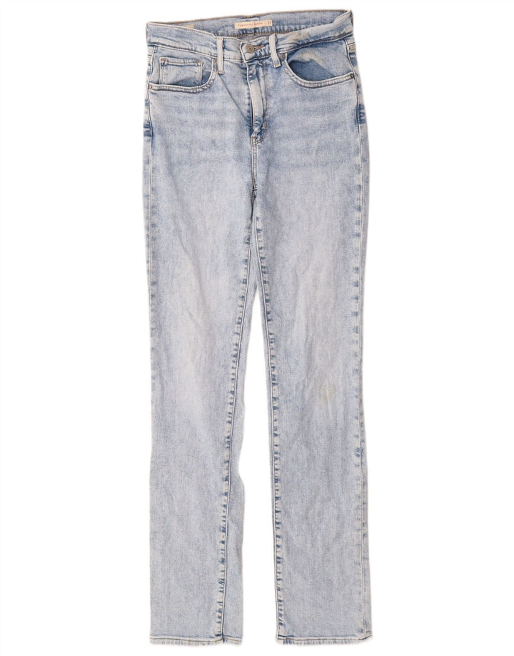 Levi's Womens 724 High Rise Straight Jeans W27 L32 Blue Cotton