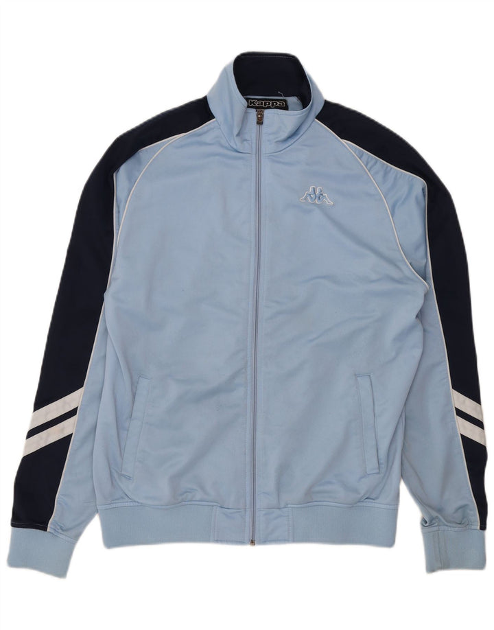 Kappa Womens Tracksuit Top Jacket UK 16 Large Blue Colourblock Polyester