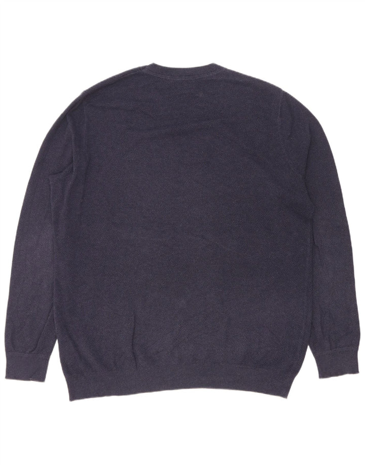 John Lewis Mens Crew Neck Jumper Sweater Medium Navy Blue Cotton