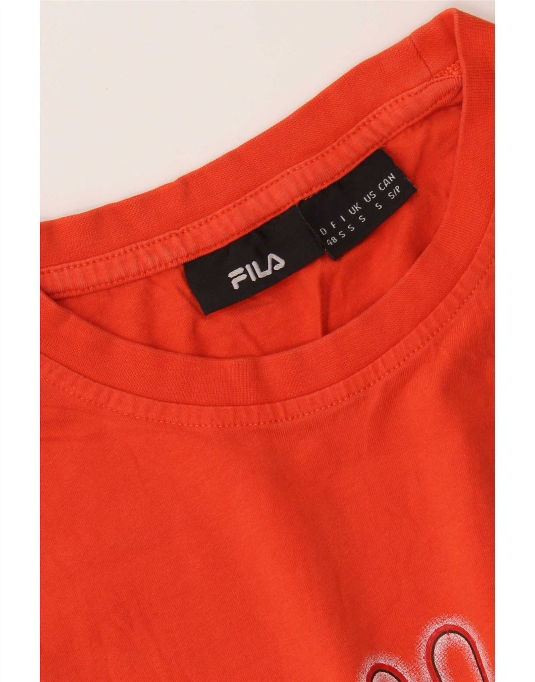 Fila Mens Graphic T-Shirt Top Small Orange