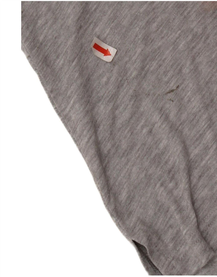 REEBOK Mens Graphic T-Shirt Top Medium Grey Polyester