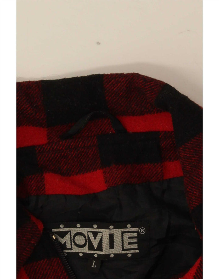 Movie Mens Shacket Jacket UK 40 Large Red Gingham