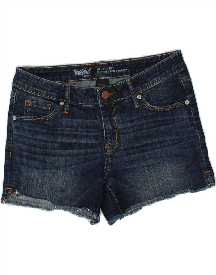 MOSSIMO Womens Mid Rise Denim Shorts US 6 Medium W28  Navy Blue Cotton Vintage Mossimo and Second-Hand Mossimo from Messina Hembry 