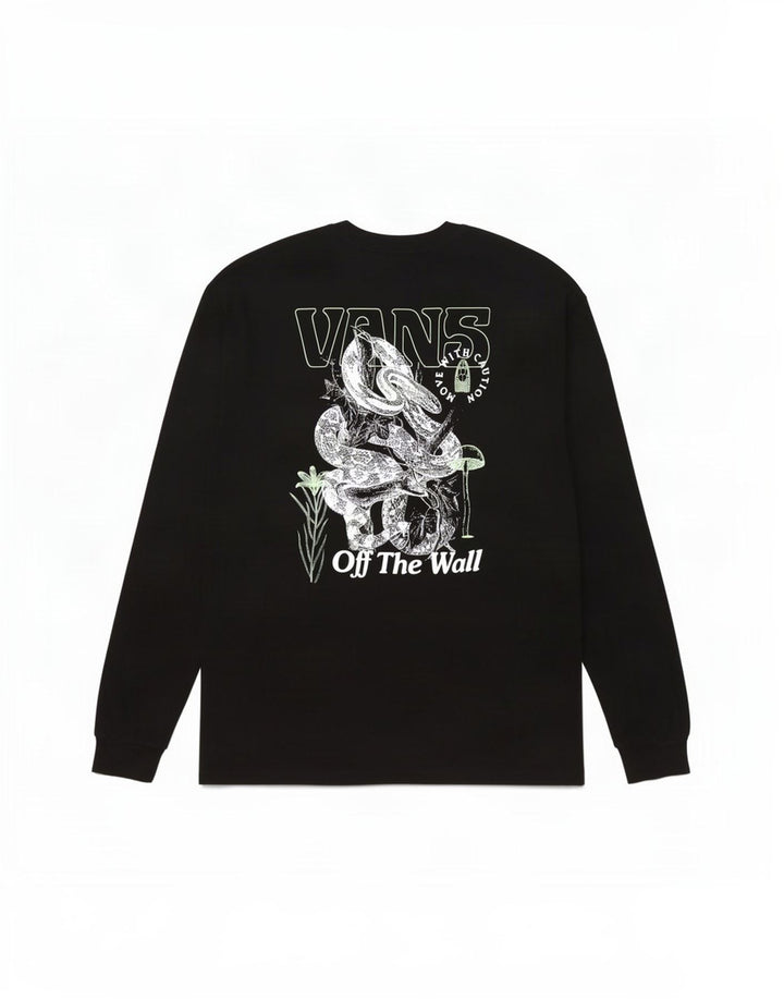Vans Mens Classic Fit Graphic Top Long Sleeve 2XL Black Cotton
