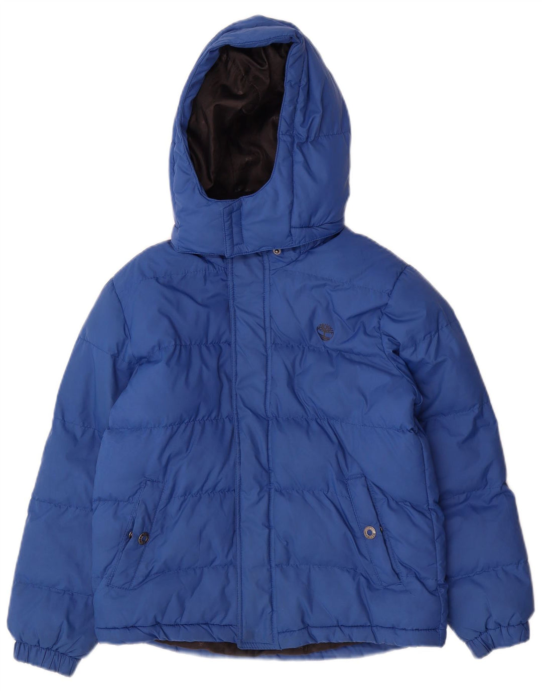 Timberland Boys Hooded Padded Jacket 9-10 Years Blue Polyester