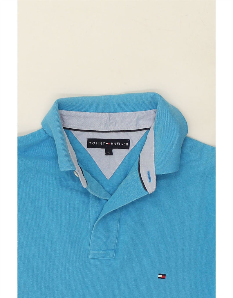 TOMMY HILFIGER Mens Polo Shirt Medium Blue Cotton | Vintage Tommy Hilfiger | Thrift | Second-Hand Tommy Hilfiger | Used Clothing | Messina Hembry 