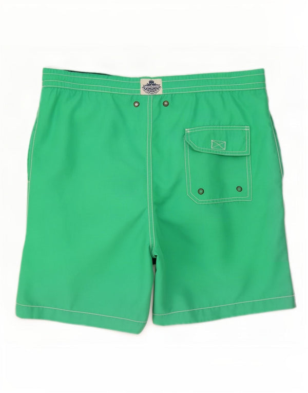 Pierre Cardin Mens Swimming Shorts Medium Green Polyester