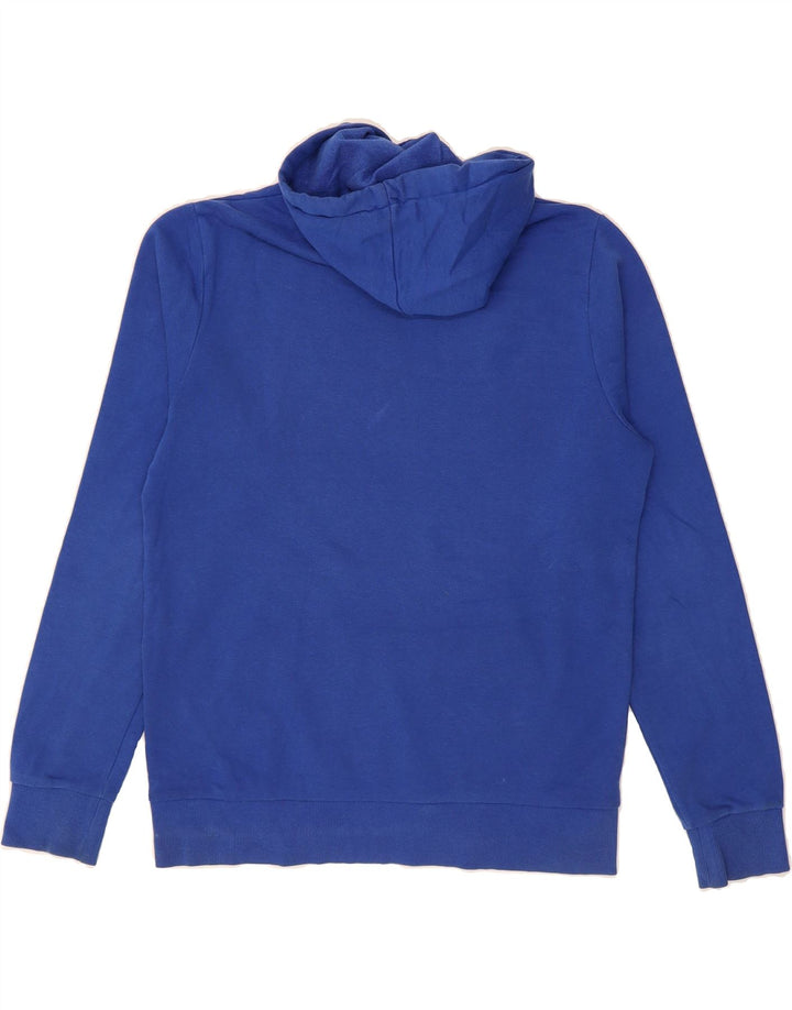 JACK & JONES Mens Graphic Hoodie Jumper Small Blue Cotton Vintage Jack & Jones and Second-Hand Jack & Jones from Messina Hembry 