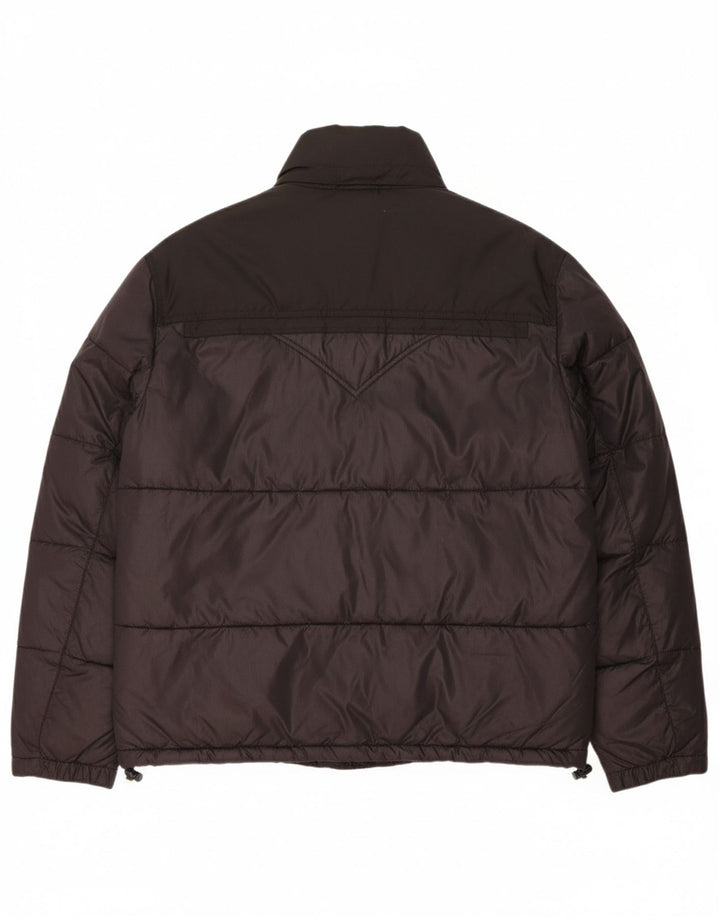 LEVI'S Mens Padded Jacket UK 40 Large Black Colourblock Polyamide