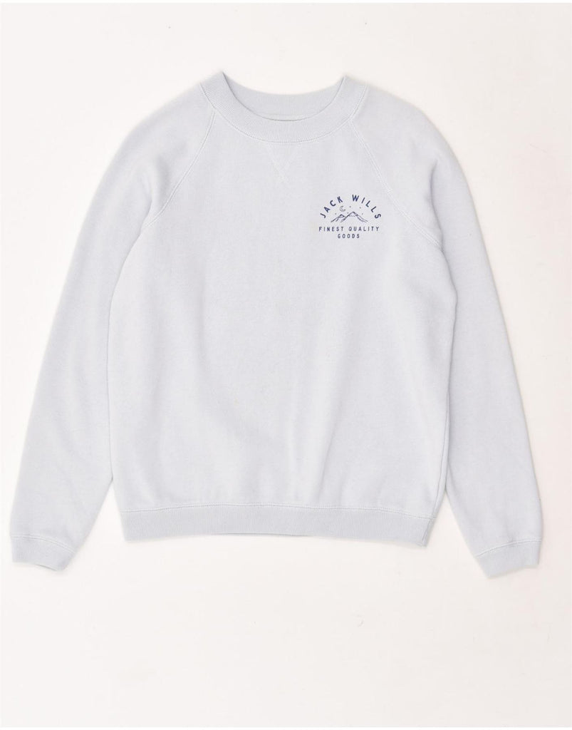 JACK WILLS Womens Sweatshirt Jumper UK 10 Small  Blue Cotton | Vintage Jack Wills | Thrift | Second-Hand Jack Wills | Used Clothing | Messina Hembry 