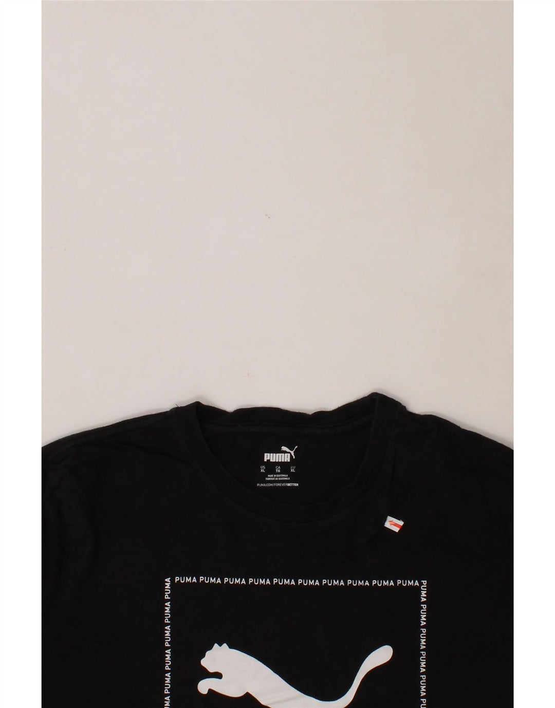 PUMA Mens Graphic T-Shirt Top XL Black Cotton Vintage Puma and Second-Hand Puma from Messina Hembry 