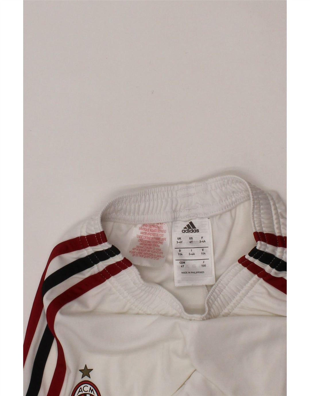 ADIDAS Boys AC Milan Sport Shorts 3-4 Years  White Polyester