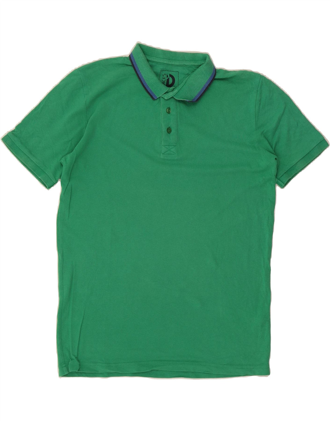 DACK'S Mens Polo Shirt Large Green Cotton Vintage Dack's and Second-Hand Dack's from Messina Hembry 