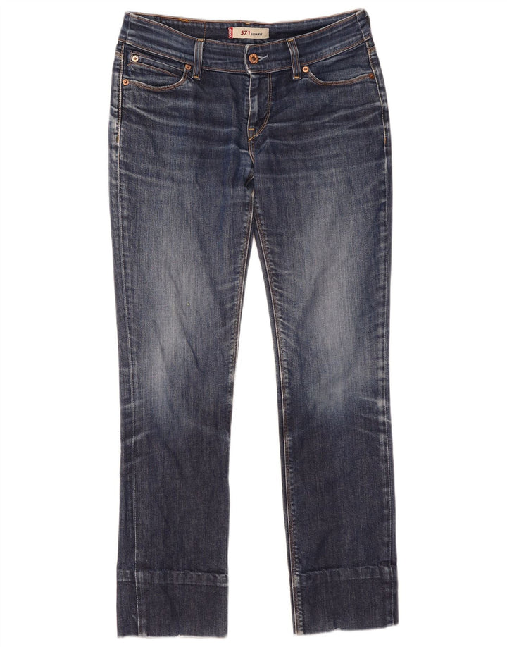 Levi's Womens 571 Slim Jeans W31 L29 Blue Cotton