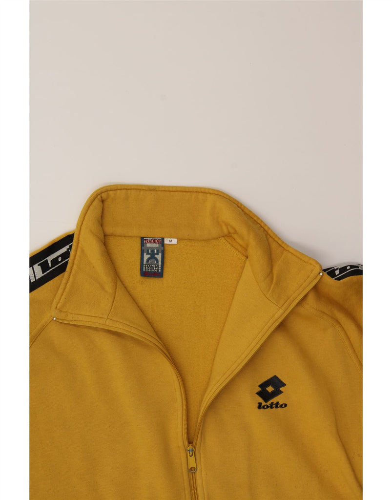 LOTTO Mens Graphic Tracksuit Top Jacket Medium Yellow Polyester Vintage Lotto and Second-Hand Lotto from Messina Hembry 