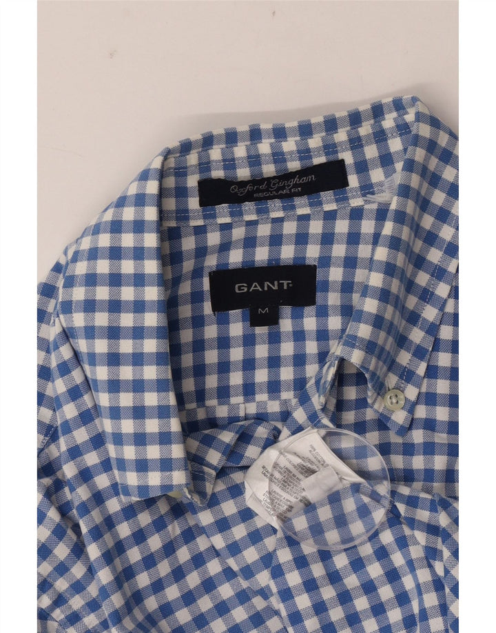 Gant Mens Regular Fit Shirt Medium Blue Gingham Cotton