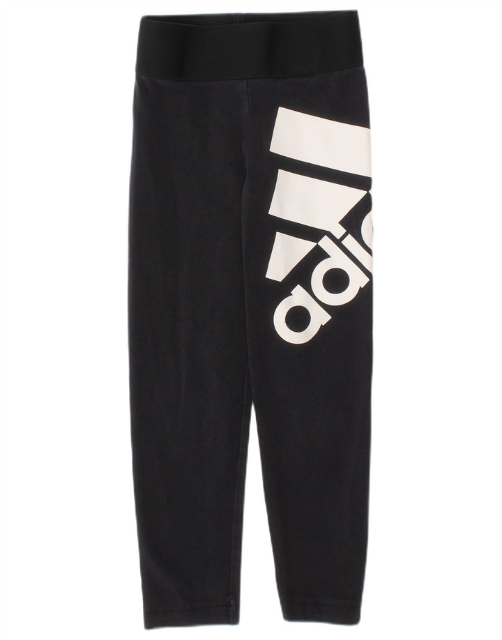 Adidas Girls Graphic Leggings 4-5 Years Black Sports