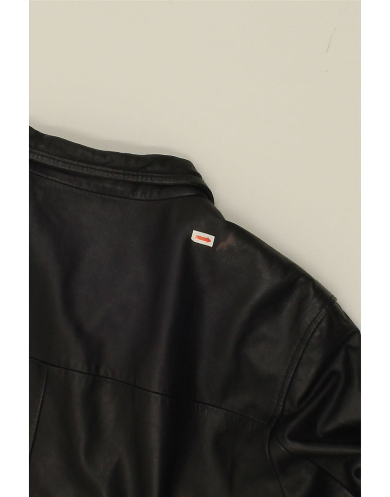 AUSTIN REED Mens Leather Jacket UK 40 Large Black Leather Vintage Austin Reed and Second-Hand Austin Reed from Messina Hembry 