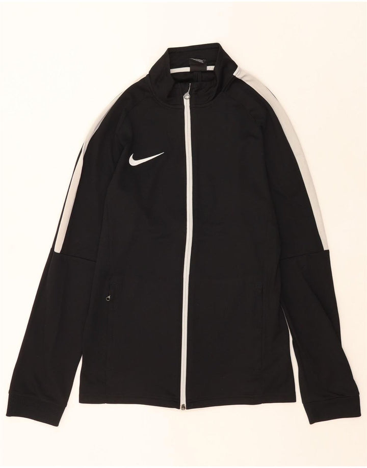 Nike Mens Dri Fit Tracksuit Top Jacket Small Black Colourblock Polyester