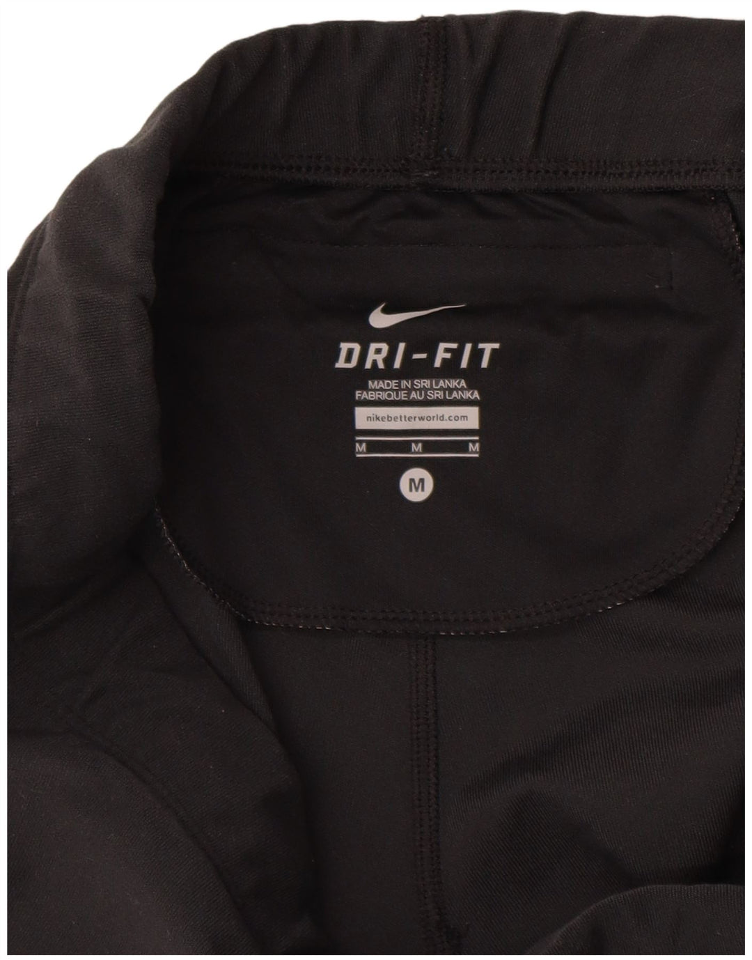 NIKE Womens Dri Fit Graphic Leggings UK 12 Medium  Black