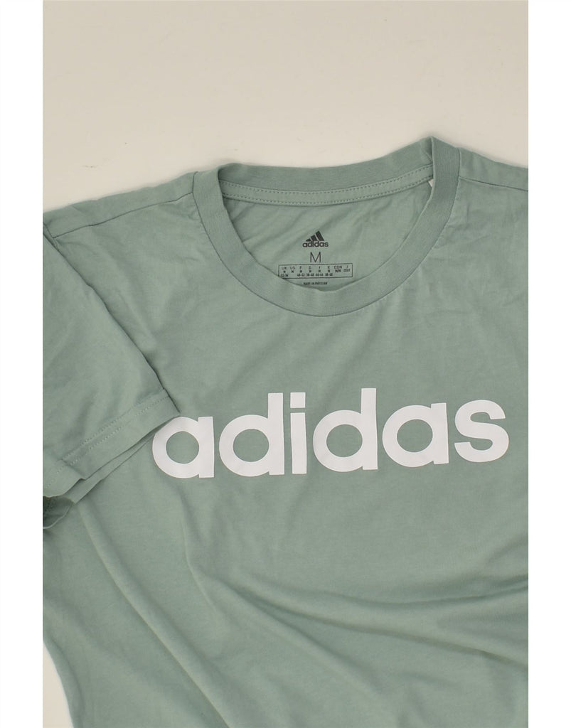 ADIDAS Womens Graphic T-Shirt Top UK 12/14 Medium Grey Cotton | Vintage Adidas | Thrift | Second-Hand Adidas | Used Clothing | Messina Hembry 