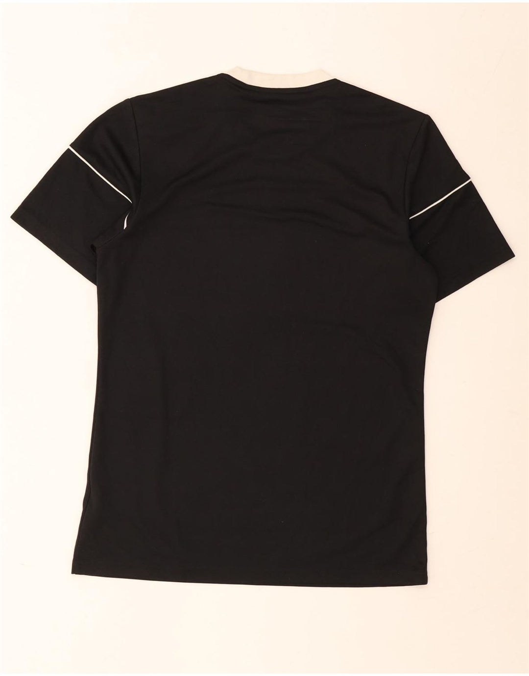 Adidas Mens Climalite T-Shirt Top Small Black Colourblock Polyester