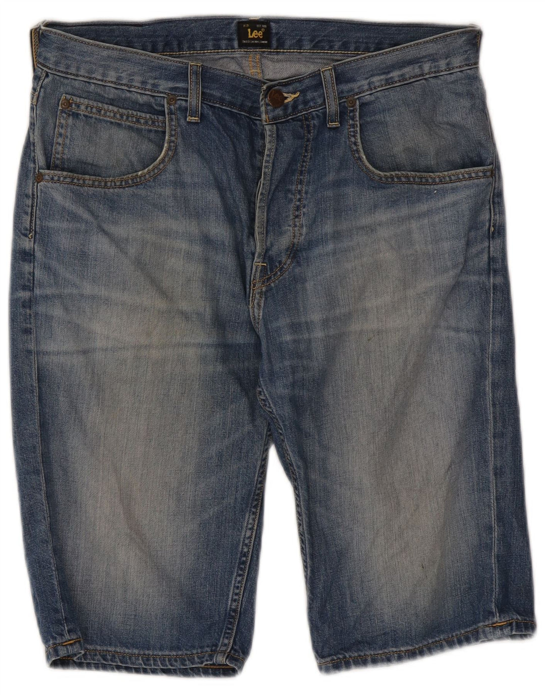 Lee Mens Denim Shorts W31 Medium Blue Cotton
